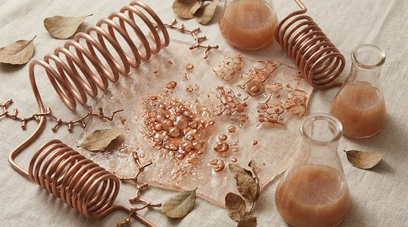 Abstract visualization of collagen remodeling phases