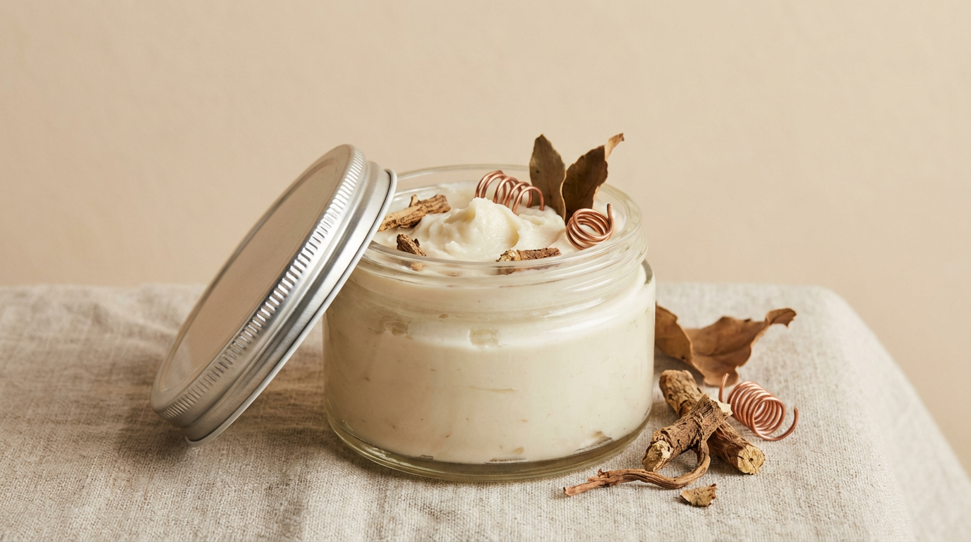 Cross-section illustration of the skin barrier showing layered corneocytes and lipid matrix