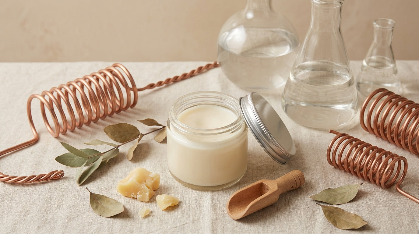 Lipid matrix structure with tallow and skin barrier cross-section